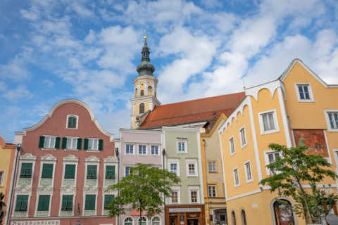 Gemeinde Schärding Bezirk Ried Unterer Stadtplatz (Dirschl Johann) Österreich RI